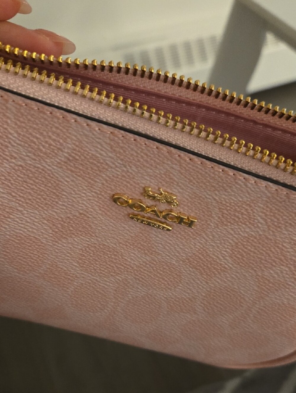 Coach Pebbled Leather Shoulder Bag in Blush - Picture 5 of 7